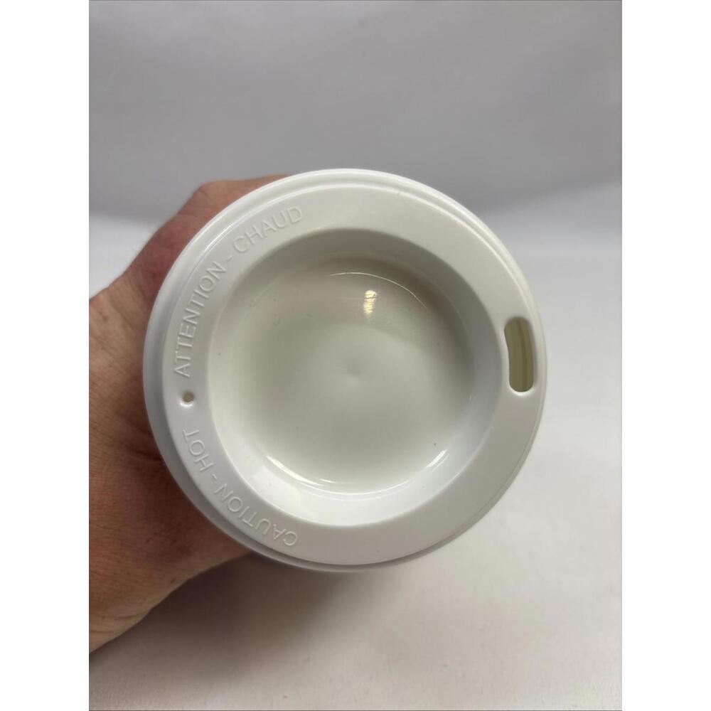Starbucks Coffee Reusable Travel Plastic Cups 16oz w Lid 2013 White Merry Coffee - Picture 5 of 7
